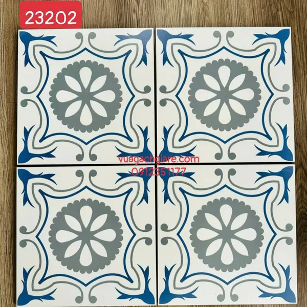Gạch Bông 30x30 Trang Trí Takao xanh xám 23202