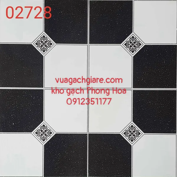 Gạch Bông Trang Trí 30x30 PRIME đen trắng 02728 - 02714