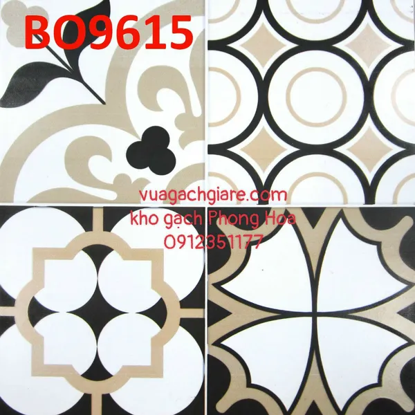 Gạch Bông Trang Trí 30x30 PRIME BO9615 - BO9618
