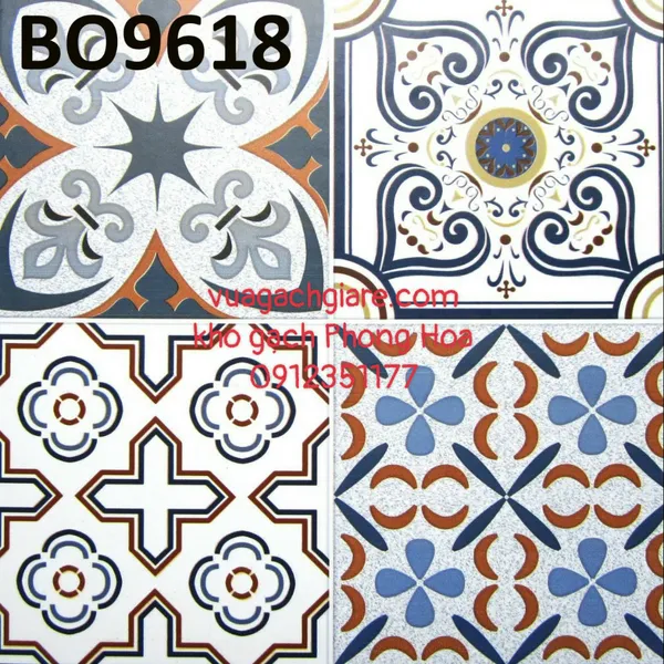 Gạch Bông Trang Trí 30x30 PRIME BO9615 - BO9618