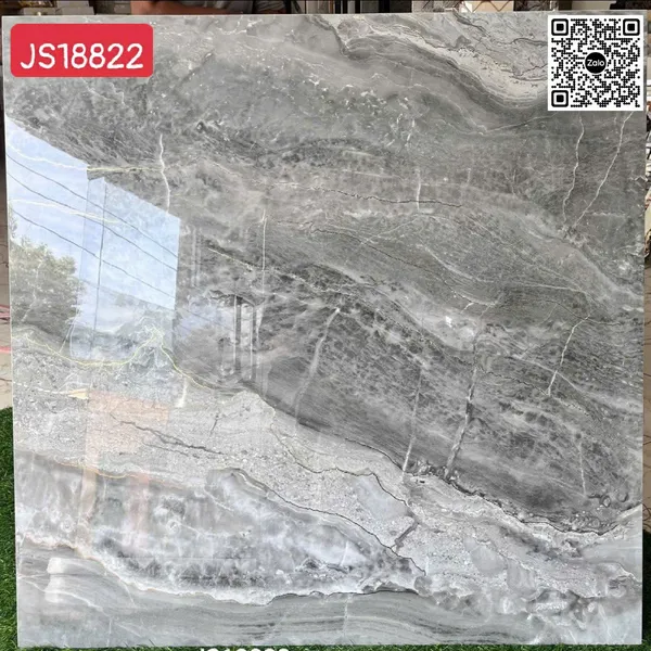 Gạch Đá 100x100 Khắc Kim Ốp Lát Giá Rẻ xám vân đá JS18822