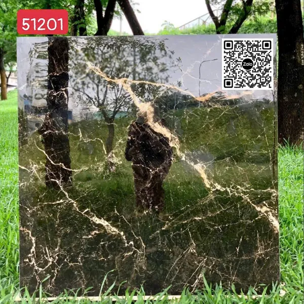 Gạch Đá 100x100 Ốp Lát Giá Rẻ đen vân cam TK51201