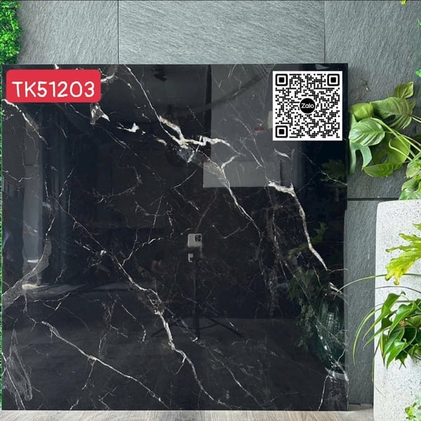 Gạch Đá 100x100 Ốp Lát Giá Rẻ đen vân trắng TK51203