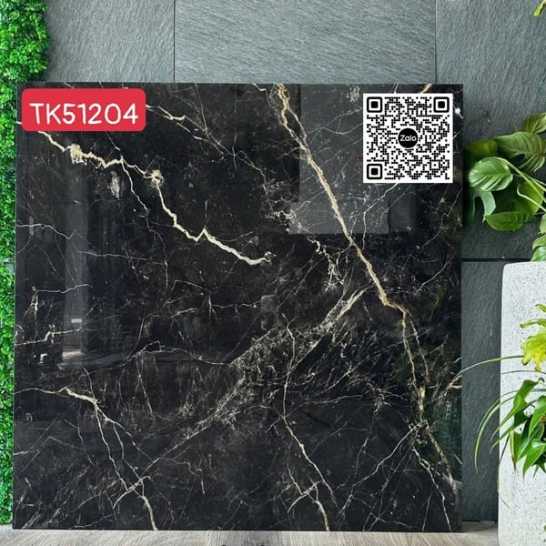 Gạch Đá 100x100 Ốp Lát Giá Rẻ đen vân cam TK51204