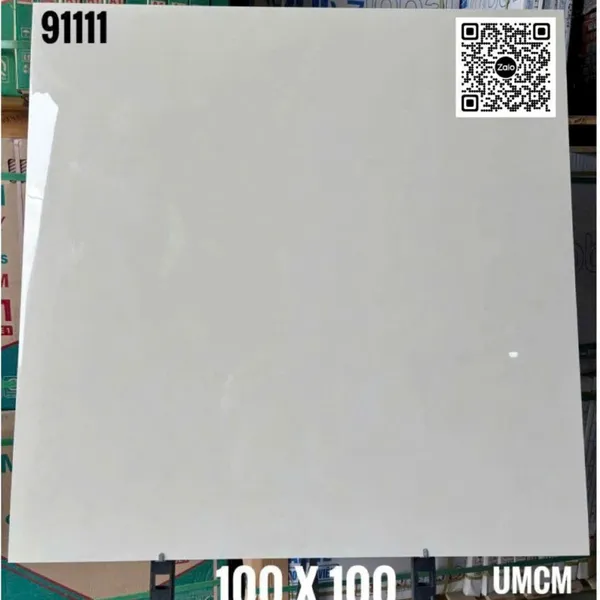 Gạch Đá 100x100 Ốp Lát trắng vân mây 91111