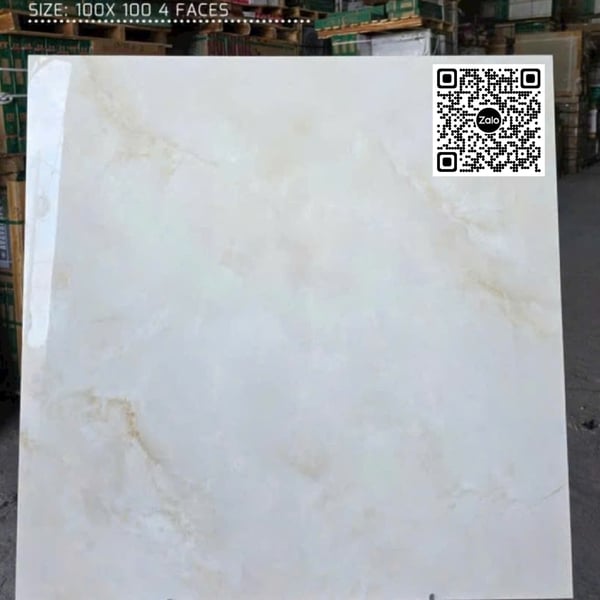 Gạch Đá 100x100 Ốp Lát Giá Rẻ trắng vân vàng UN10.003F