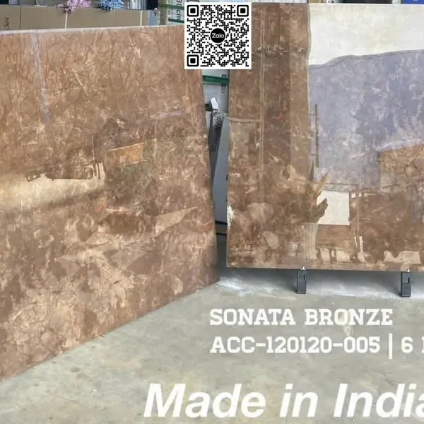 Gạch Đá 120x120 Ốp Lát Ấn Độ nâu vân đá 005