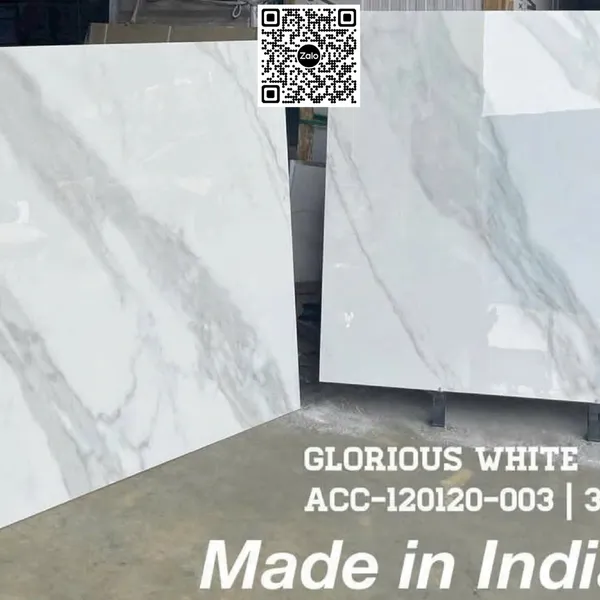 Gạch Đá 120x120 Ốp Lát Ấn Độ trắng vân khói 003