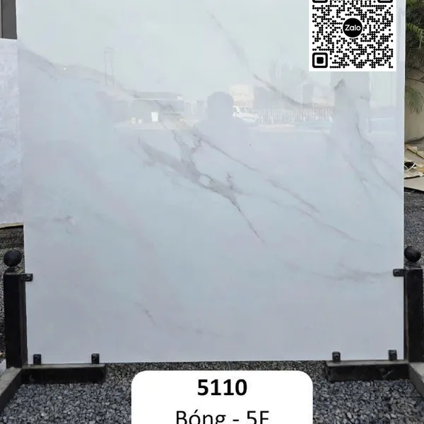 Gạch Đá 120x120 Ốp Lát Ấn Độ trắng vân khói 5110