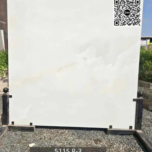 Gạch Đá 120x120 Ốp Lát Ấn Độ trắng vân mây 5115