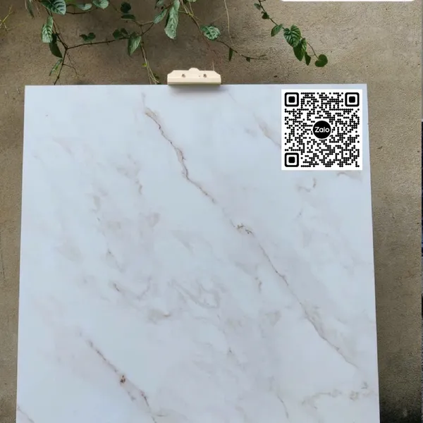 Gạch Đá Mờ 120x120 Ốp Lát Ấn Độ trắng vân mây vàng 5501