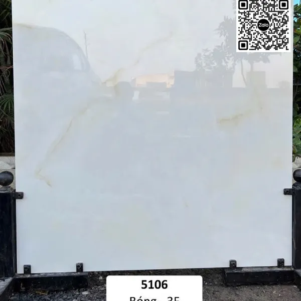 Gạch Đá 120x120 Ốp Lát Ấn Độ trắng vân vàng 5106
