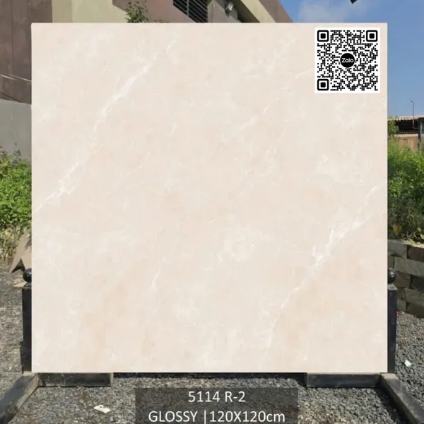 Gạch Đá 120x120 Ốp Lát Ấn Độ vàng vân trắng 5114