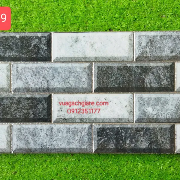 Gạch Khắc Kim 15x30 Cao Cấp nhũ vàng xám đậm nhạt 15309