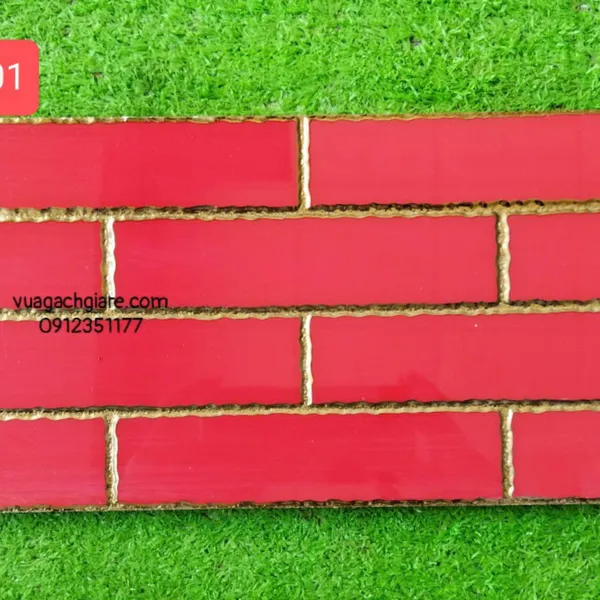 Gạch Khắc Kim 15x30 Cao Cấp nhũ vàng đỏ kim sa 153003 - 15301