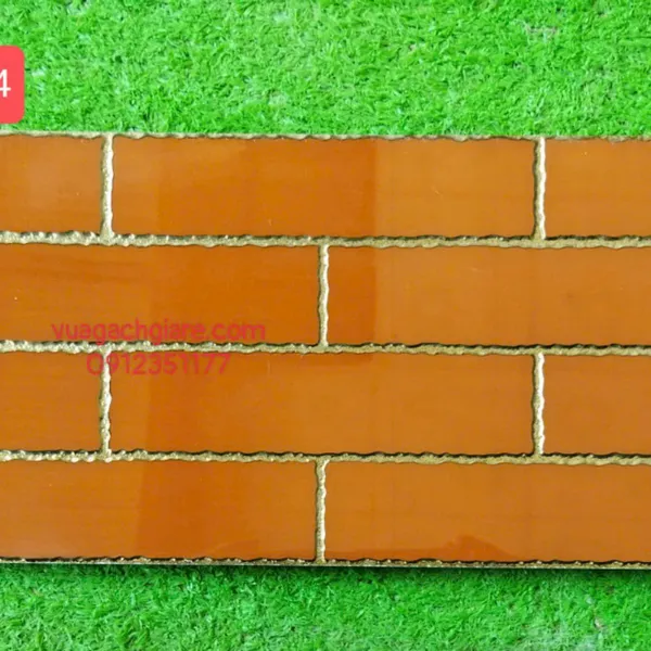 Gạch Khắc Kim 15x30 Cao Cấp nhũ vàng màu nâu 153009