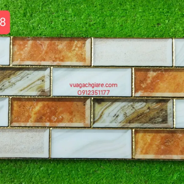 Gạch Khắc Kim 15x30 Cao Cấp nhũ vàng nâu trắng 15308 - 15317
