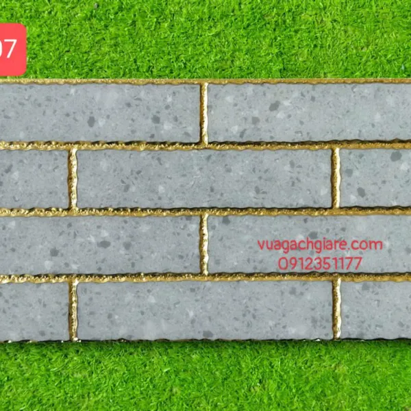 Gạch Khắc Kim 15x30 Cao Cấp nhũ vàng - bạc màu xám 15307 - 15318