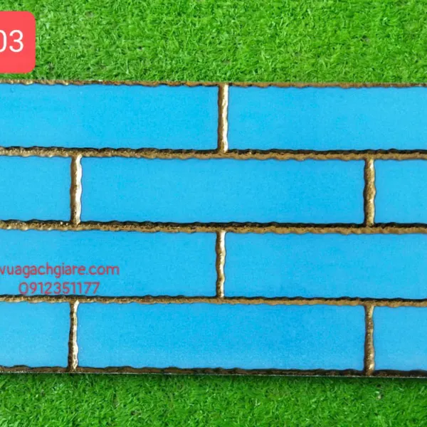 Gạch Khắc Kim 15x30 Cao Cấp nhũ vàng xanh dương 15303 - 15305