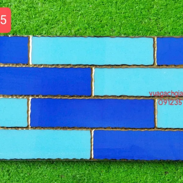 Gạch Khắc Kim 15x30 Cao Cấp nhũ vàng xanh dương 15303 - 15305
