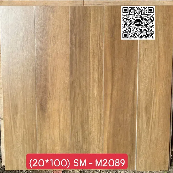 Gạch Đá Mờ Vân Gỗ - Gạch Giả Gỗ 20x100 Ốp Lát màu nâu SM - M2089