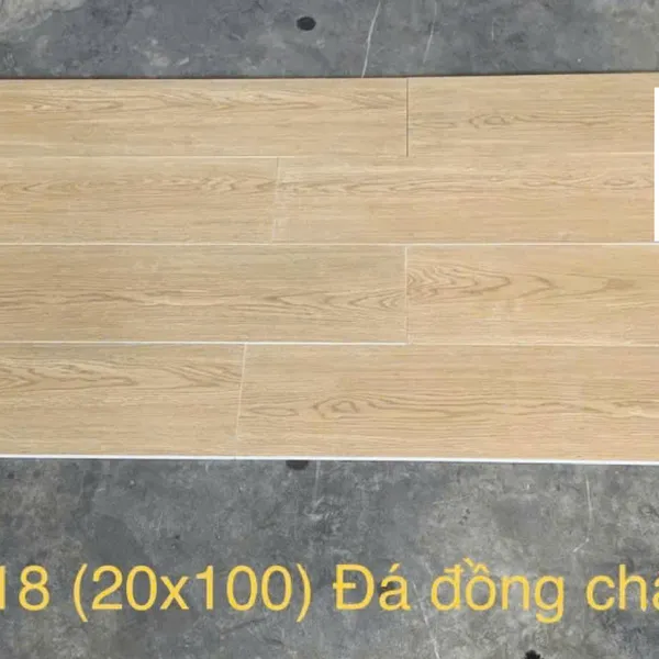 Gạch Đá Mờ Vân Gỗ - Gạch Giả Gỗ 20x100 Ốp Lát màu nâu vàng DM200718