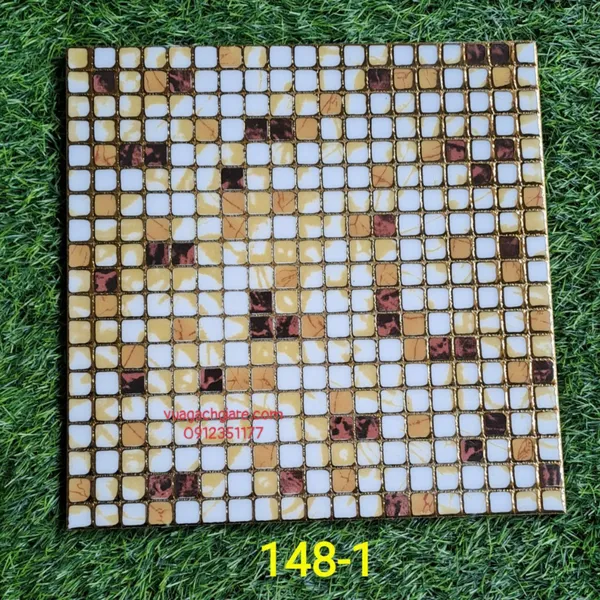 Gạch Khắc Kim 30x30 Cao Cấp nhũ vàng trắng vàng 148 - 1