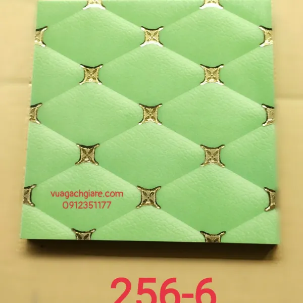 Gạch Khắc Kim 30x30 Cao Cấp nhũ vàng xanh lá cây 256 - 6