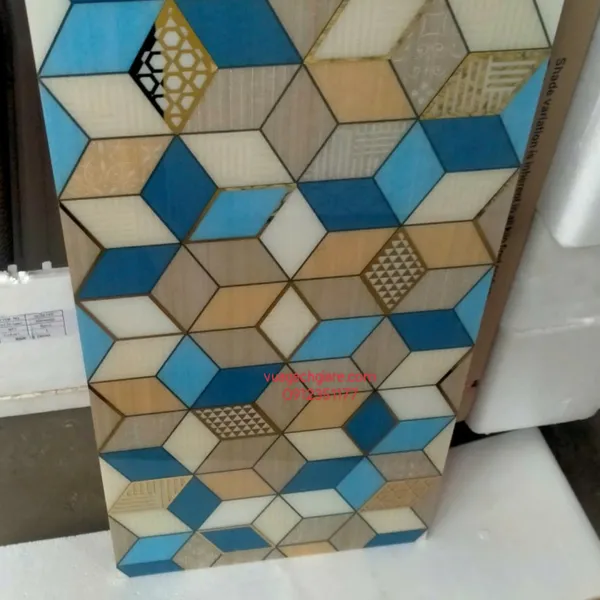 Gạch Khắc Kim 30x60 Cao Cấp nhũ vàng lục giác 36615K