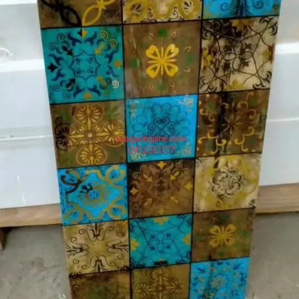 Gạch Khắc Kim 30x60 Cao Cấp nhũ vàng xanh vàng 36613K