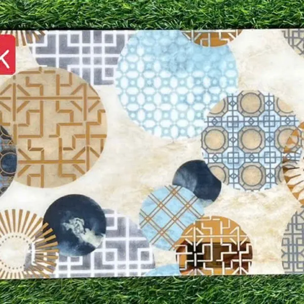 Gạch Khắc Kim 30x60 Cao Cấp nhũ vàng hình tròn 36614K