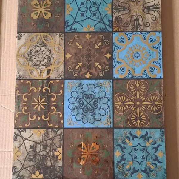 Gạch Khắc Kim 30x60 Cao Cấp nhũ vàng nâu xanh