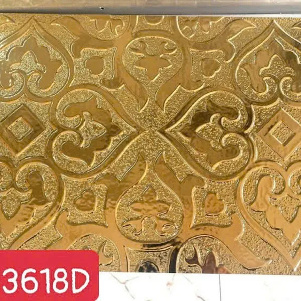 Gạch Khắc Kim 30x60 Cao Cấp nhũ vàng màu vàng 3618D
