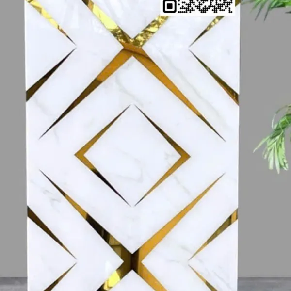 Gạch Khắc Kim 30x60 Cao Cấp nhũ vàng trắng vân khói PH05