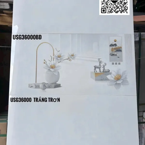 Gạch Đá 30x60 Ốp Lát Giá Rẻ trắng trơn USG36000B