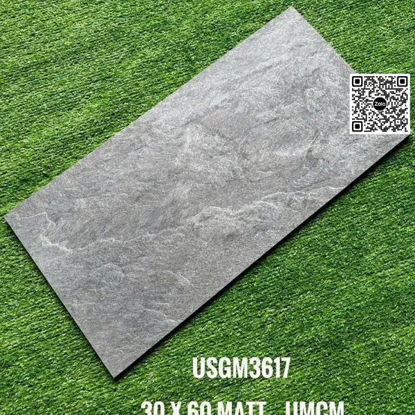 Gạch Đá Mờ 30x60 Ốp Lát Giá Rẻ xám vân đá USGM3617
