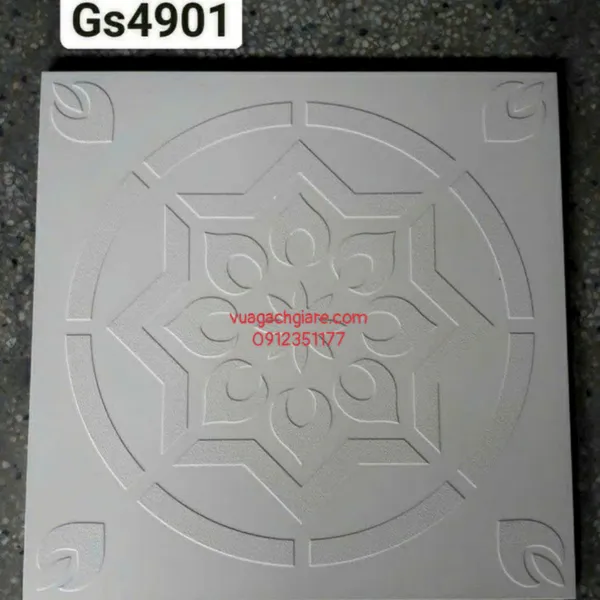 Gạch Đá Mờ 40x40 Lát Nền Sân Giá Rẻ hình tròn màu xám GS4901 - GS4907 - GS4909