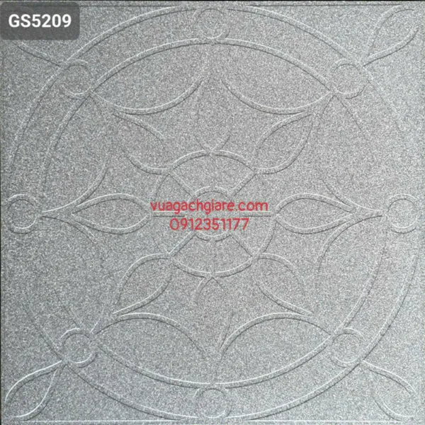 Gạch Đá Mờ 40x40 Lát Nền Sân Giá Rẻ hình tròn màu xám GS5209