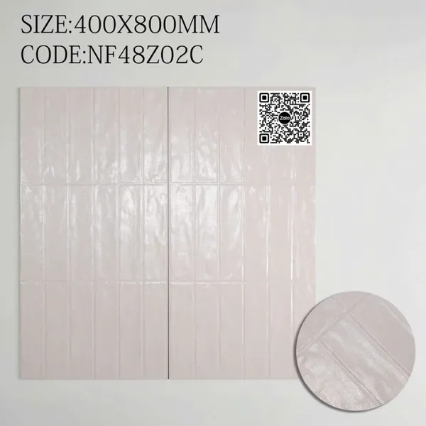 Gạch Đá 40x80 Ốp Lát Trang Trí màu kem NF48Z02C