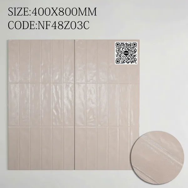 Gạch Đá 40x80 Ốp Lát Trang Trí màu kem NF48Z03