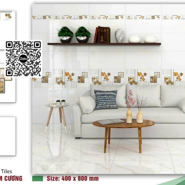Gạch Đá 40x80 Ốp Tường Giá Rẻ trắng trơn CRH40800