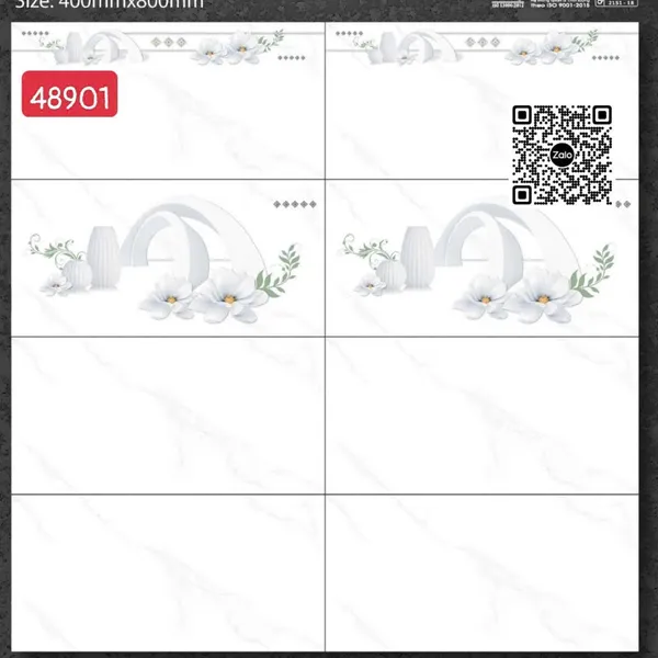 Gạch Đá 40x80 Ốp Lát trắng vân khói 48901