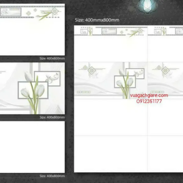 Gạch Đá 40x80 Ốp Tường Giá Rẻ trắng trơn 40800