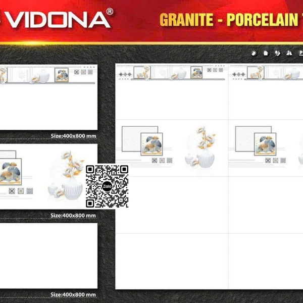 Gạch Đá 40x80 Ốp Tường Giá Rẻ trắng vân trơn TPV48000B