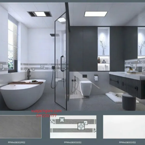 Gạch Đá Mờ 40x80 Ốp Tường CMC Giá Rẻ xám xi măng PPD4080031S2