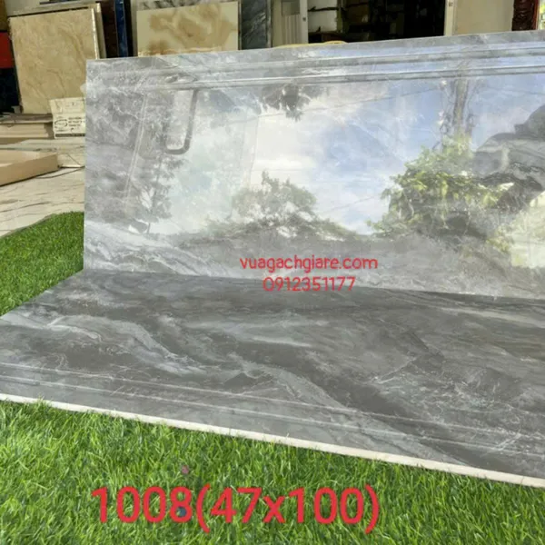 Gạch Đá 47x100 Ốp Lát Bậc Cầu Thang Giá Rẻ xám vân đá 1008