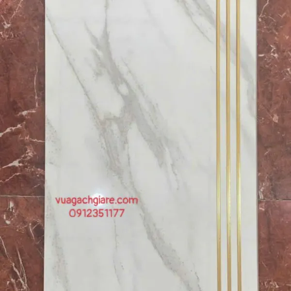 Gạch Đá 47x120 Ốp Lát Bậc Cầu Thang Giá Rẻ trắng vân khói MT373JG