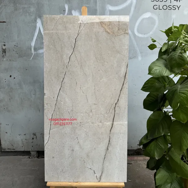 Gạch Đá 60x120 Ốp Lát Ấn Độ xám ghi vân đen 3039