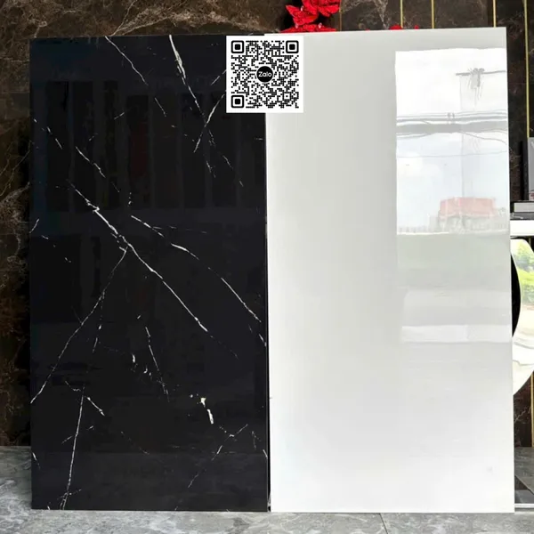 Gạch Đá 60x120 Ốp Lát Giá Rẻ đen tia chớp trắng
