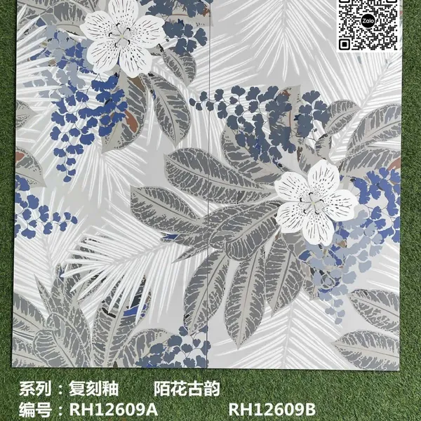 Gạch Đá 60x120 Ốp Lát Trang Trí Giá Rẻ hoa lá RH12609